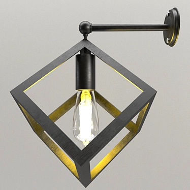 Industrial Loft Wall Sconce 3D model image 1 