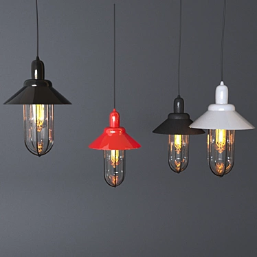 Industrial Loft Pendant Light 3D model image 1 