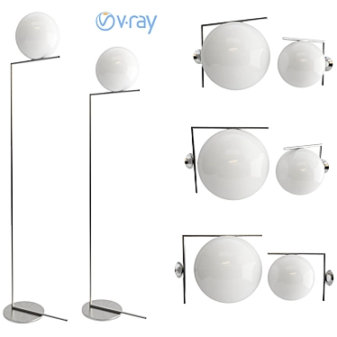 Flos IC Lights: Sleek & Versatile Wall, Ceiling, and Standing Lamps 3D model image 1 