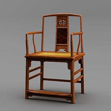 Elegant Ming Dynasty Armchair 3D model image 1 