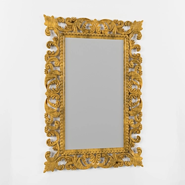 Elegance in Bronze: Mirror Frame 3D model image 1 