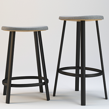 Luxury ANNO Stool - Elegant & Versatile 3D model image 1 