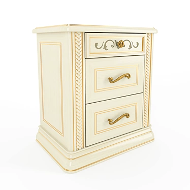 Elegant Avorio Nightstand 3D model image 1 