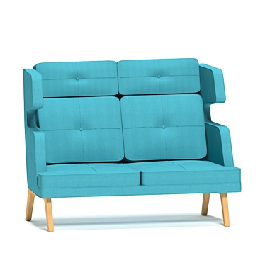 Cozy Duo: October Sofa 3D model image 1 