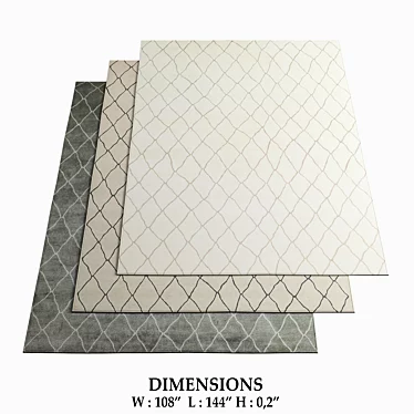 Restoration Hardware Rugs: Timeless Elegance 3D model image 1 