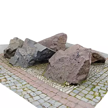 City Park Stones: High-quality 3D Model 3D model image 1 