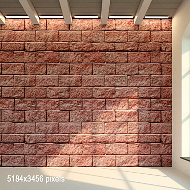 Antique Stone Block: Textured Wall 3D model image 1 