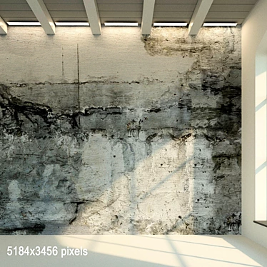 Vintage Concrete Wall Texture 3D model image 1 