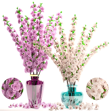 Cherry Blossom Bouquets: Elegant Floral Collection 3D model image 1 