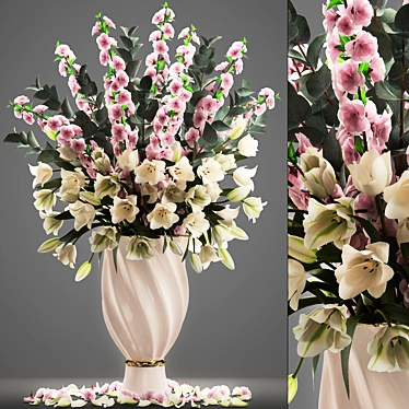 Spring Blossom Bouquet 3D model image 1 