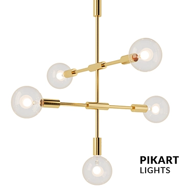 Brass Pikart Chandelier - ART 3961 3D model image 1 