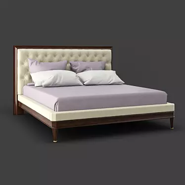 Elegant Mahogany Bed - Fratelli Barri MESTRE 3D model image 1 