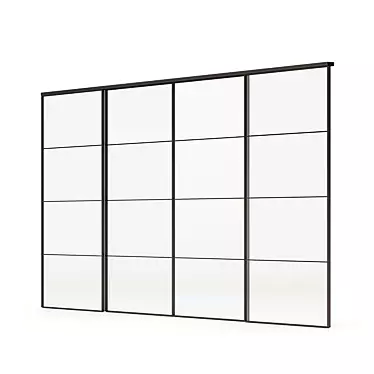 Elegant Raumplus Glass Partition 3D model image 1 