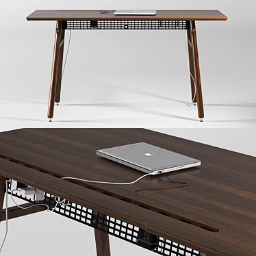 Functional Artifox Desk with Docking Station 3D model image 1 