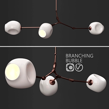 Ethereal Blossom: Trifecta Pendant Lights 3D model image 1 