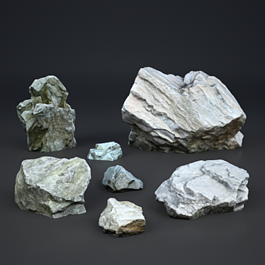 Photogeometry Rocks 3D model image 1 