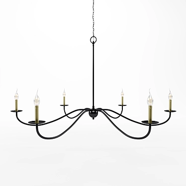 Saxon Chandelier: Classic Elegance for Your Space 3D model image 1 