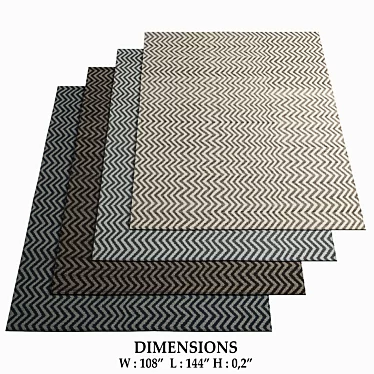 Restoration Hardware Chevron Collection 3D model image 1 