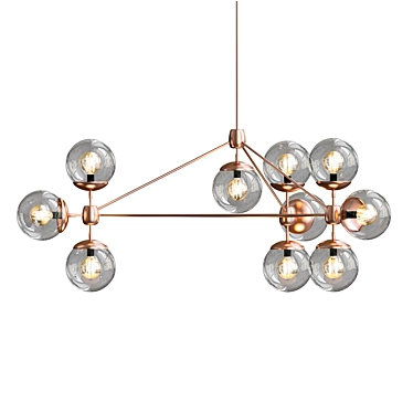 Modo chandelier 10 globes bronze clear von Roll & Hill