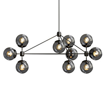 Modo chandelier 10 globes black smoke von Roll & Hill