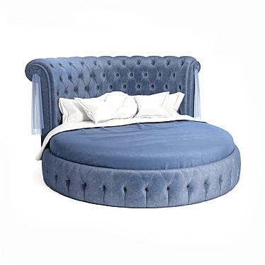 Elegant Round Bed - Soft Wall 3D model image 1 