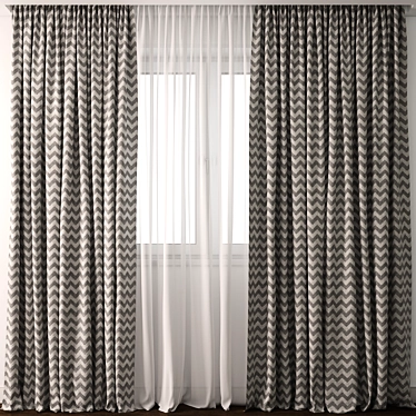 Exquisite Curtain Model: 3DS Max & OBJ Archive 3D model image 1 