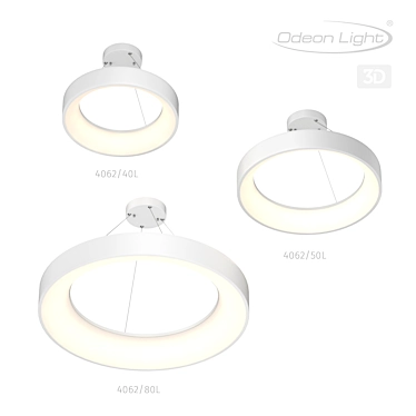 SOLE Chandelier ODEON LIGHT 4062/40L - White/Grey, 40W 3D model image 1 