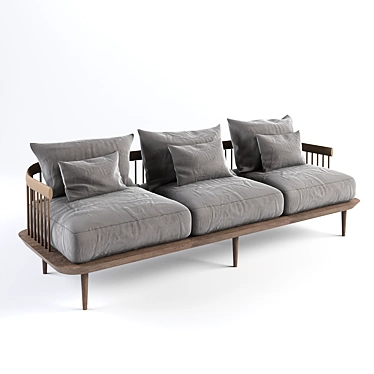 Cozy Copenhagen Sofa 3D model image 1 
