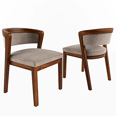 Elegant Venus Dining Chair 3D model image 1 