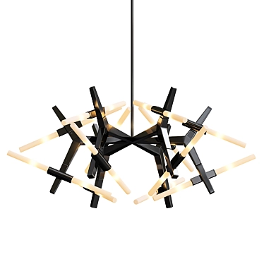 Ethereal Elegance: Astral Agnes Chandelier 3D model image 1 