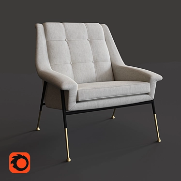 Elegant Tosconova Witton Armchair 3D model image 1 