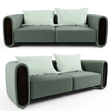 Modern Legno Fabric Sofa 3D model image 1 