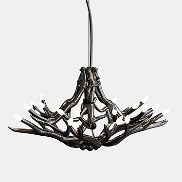 Superordinate Antlers chandelier 12 antlers black von Roll & Hill