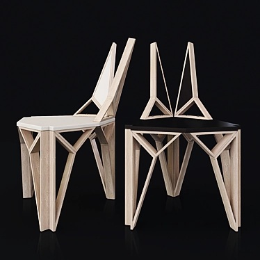 Sleek Alterego Chair: Designer's Vision 3D model image 1 