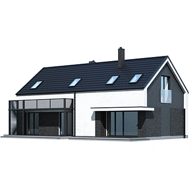 Modern Private Home Design 3D model image 1 