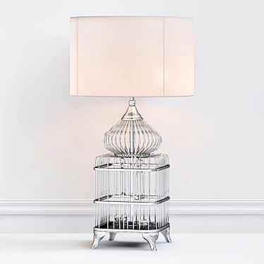 Elegant Birdcage Table Lamp 3D model image 1 