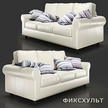 Beige Sofa Bed - FIXHULT, IKEA 3D model image 1 