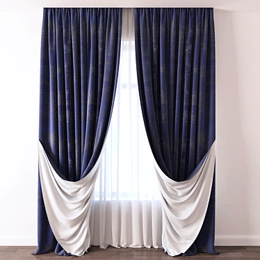 Luxury Velvet Drapes 3D model image 1 