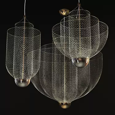 Elegant Meshmatics Chandeliers by Rick Tegelaar 3D model image 1 