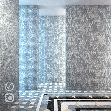 Italon Charme Extra Atlantic Floor Tiles 3D model image 1 