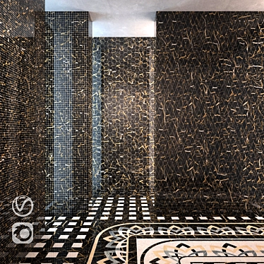Title: Charme Extra Floor Laurent - Stylish Italon Mosaic Set 3D model image 1 