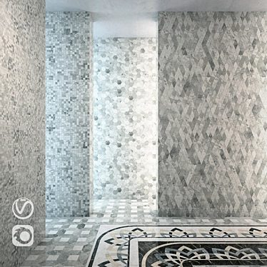 Italon Charme Silver Floor Tiles 3D model image 1 