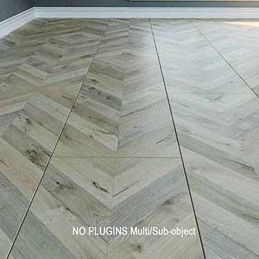 Natural Wood Laminate Flooring 3D model image 1 