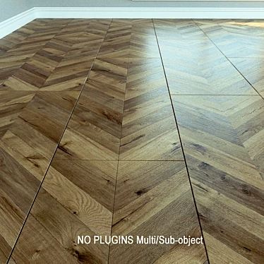 Authentic Oak Laminate Flooring 3D model image 1 