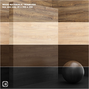 Seamless Wood/Veneer Set - 20pcs 3D model image 1 