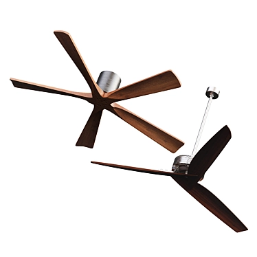 Stylish Dual Designer Fans 3D model image 1 