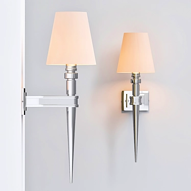 Elegant Waterloo Single Wall Lamp 3D model image 1 
