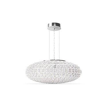 Elegant Crystal Suspension Light 3D model image 1 