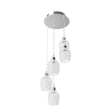 Elegant Crystal Suspension Light 3D model image 1 