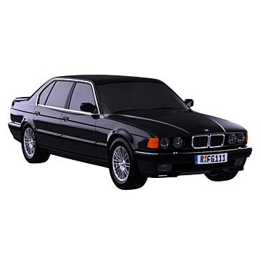  BMW M7 E32: Unleash the Beast 3D model image 1 